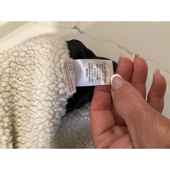 Kirra Womens Chore Field Military Button Up Jacket Sz L Muted Black Fur Lined - Picture 8 of 8